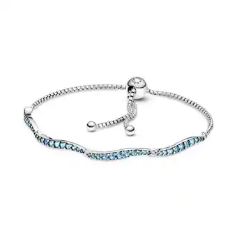 Pandora Brazalete deslizante onda azul oferta
