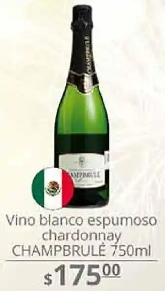 La Comer Vino Blanco Espumoso Chardonnay Chambrulé 750ml oferta