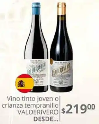 La Comer Vino Tinto Joven o Crianza Tempranillo Valderivero oferta