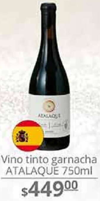 La Comer Vino Tinto Garnacha Atalaque 750ml oferta