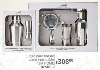 La Comer Juego para Bar de Acero Inoxidable T&A Home oferta