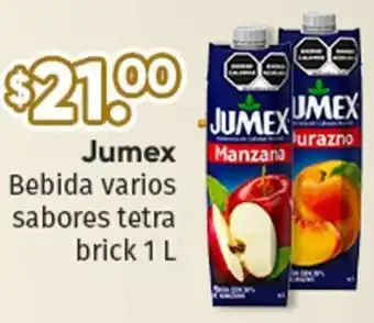 Jumex Bebida Varios Sabores Tetra Brick 1L