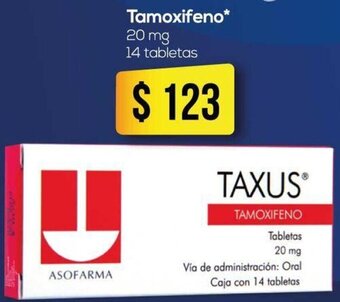 Farmacias Similares Tamoxifeno 20mg 14 Tabletas oferta