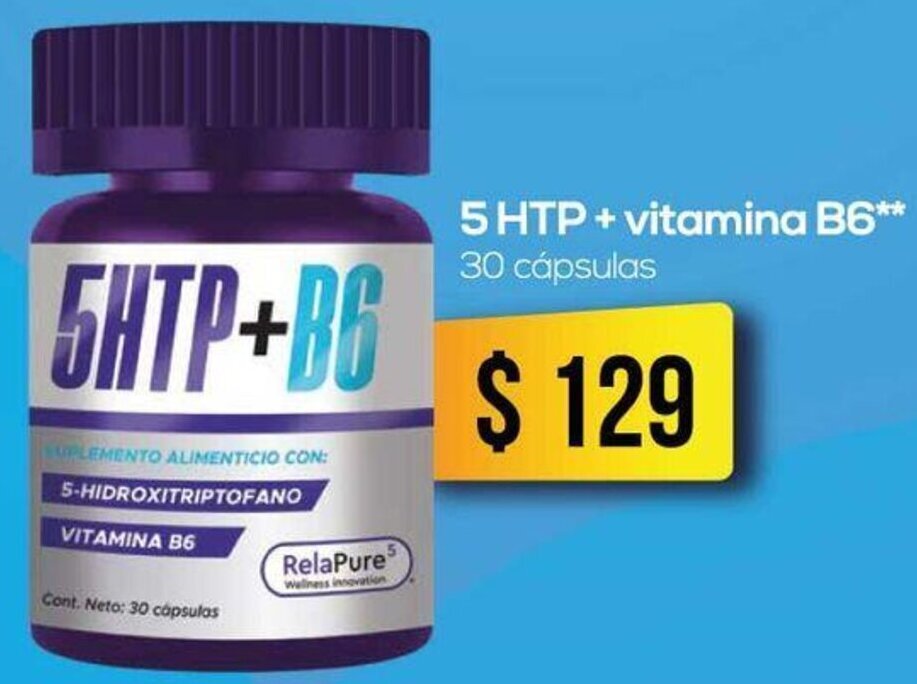 5HTP + Vitamina B6 30 Cápsulas
