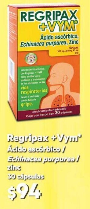 Farmacias Similares Regripax + Vym 30 Cápsulas oferta