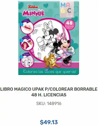 Libro Magico Upak/ Colorear Borrable 48 H. Licencias