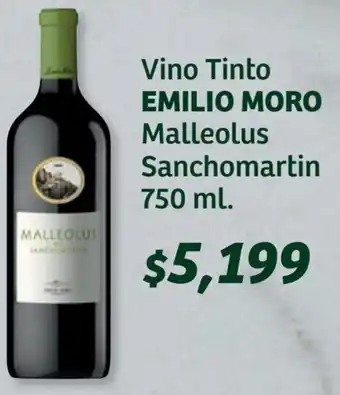 Soriana Híper Vino Tinto Emilio Moro Malleolus Sanchomartin 750ml oferta