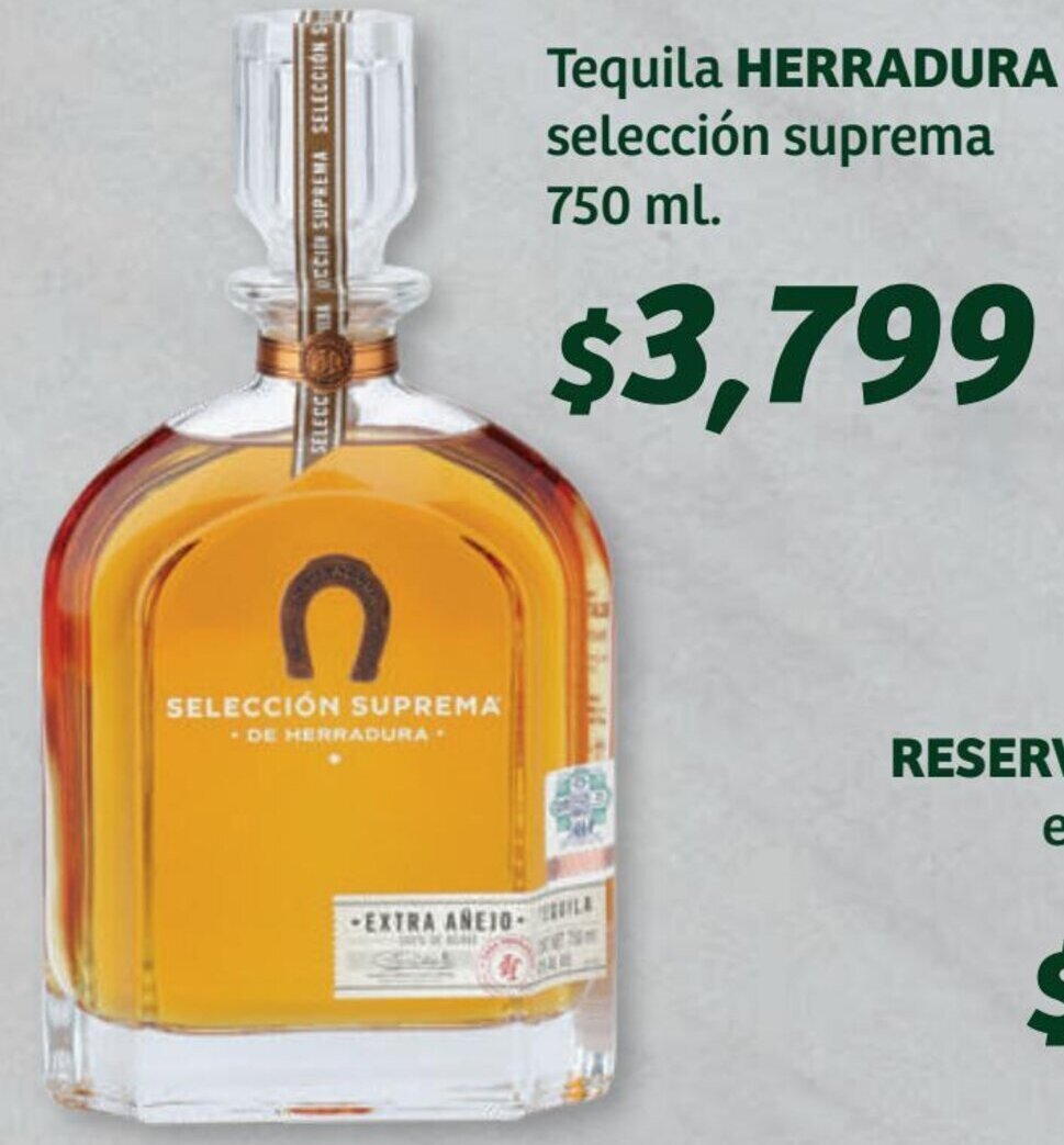 Tequila Herradura Selección Suprema 750ml oferta en Soriana Híper