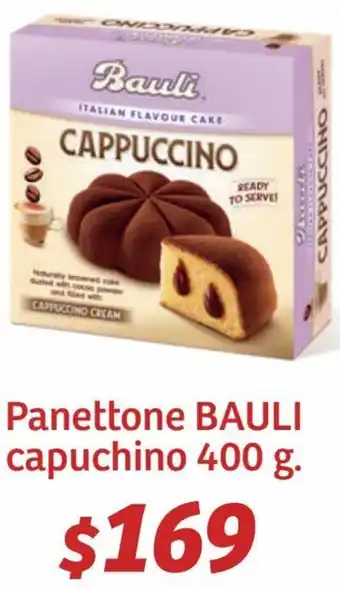 Soriana Híper Panettone Bauli Capuchino 400g oferta