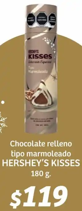 Soriana Híper Chocolate Relleno Tipo Marmoleado Hershey's Kisses 180g oferta