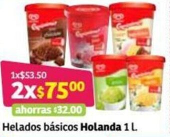 Soriana Híper Helados Bàsicos Holanda 1L oferta