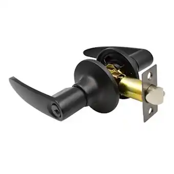 The Home Depot Cerradura de manija 6.3 x 14 x 16.6 cm metal negro oferta