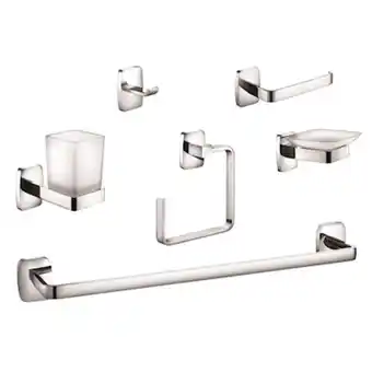 Juego de accesorios londres para baño de zinc 6 piezas