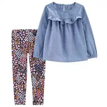 Conjunto casual para niña carters 2 piezas azul 2o031310