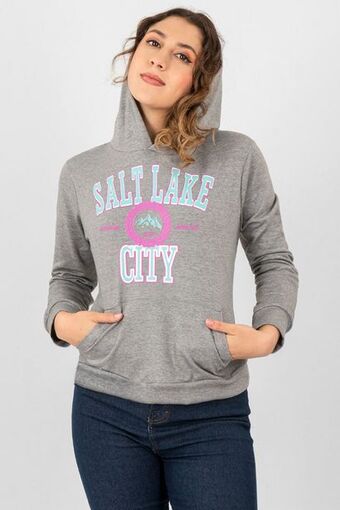 Santory Sudadera con estampado y capucha bolsa de canjuro oferta