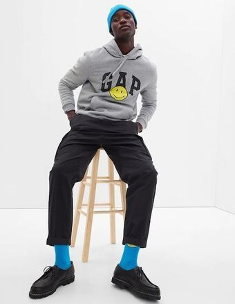 GAP Sudadera estampado smiley para hombre oferta