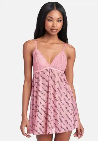 Bebe Bebe lace & mesh babydoll set oferta