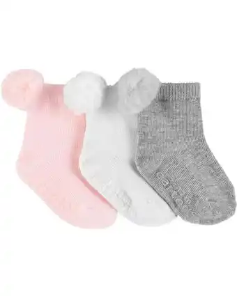 Carter's Paquete de 3 calcetines con pompón carter's oferta