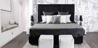 Muebles Dico Cama king size megan negro oferta