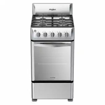 Whirlpool Estufa whirlpool de gas xpert flamma al piso 20 pulgadas 4 quemadores gris oferta
