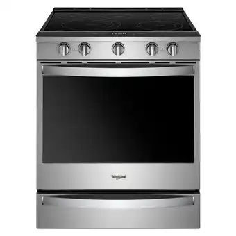 Estufa whirlpool eléctrica inteligente 30 (in) 5 quemadores air fry gris