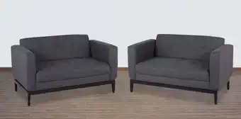 Muebles Dico Juego de 2 love seat finley plus gris oferta