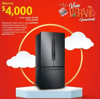 City Club Refrigerador French Door 22 Pies Samsung 8806088870625 oferta