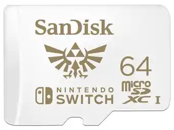 Memoria microsdxc uhs-i u3 sandisk de 64 gb para nintendo switch, clase 10.