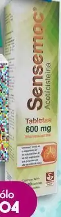 Farmacia San Pablo Sensemoc 20 tabletas caja acetilcisteína 600 mg oferta