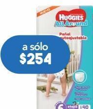 Farmacia San Pablo Huggies allaround pañales autoajustables etapa 6 unisex 40 piezas oferta