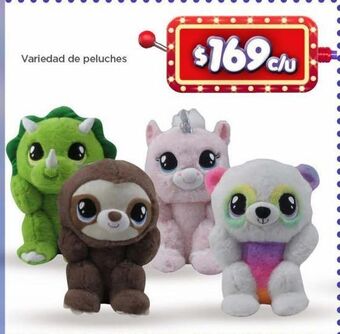 Bodega Aurrerá Variedad de peluches oferta