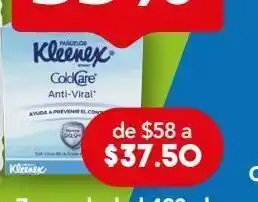 Kleenex pañuelos faciales cold care anti -viral 80 piezas