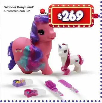 Bodega Aurrerá Wonder pony land unicornio con luz oferta