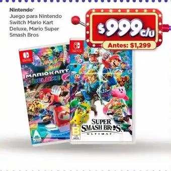 Nintendo juegos mario kart deluxe