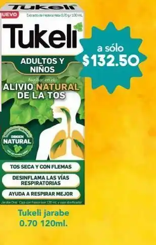 Tukeli medicamento herbolario alivio natural de la tos 120 ml