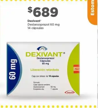 Bodega Aurrerá Dexivant 60mg 14 cáps oferta