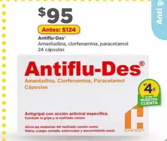 Bodega Aurrerá Antiflu-des 24 cáps oferta