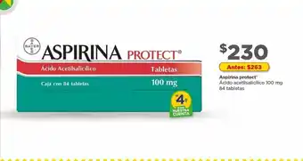 Bodega Aurrerá Aspirina protect 100mg 84 tabs oferta