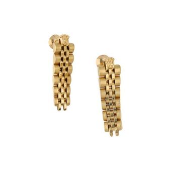 Nacional Monte de Piedad Broqueles articulados en oro amarillo 18 kilates. oferta