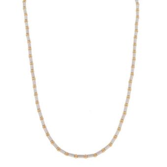 Nacional Monte de Piedad Gargantilla eslabón combinado en oro dos tonos 14 kilates. oferta