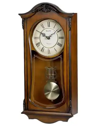 Reloj péndulo bulova cranbrook de madera