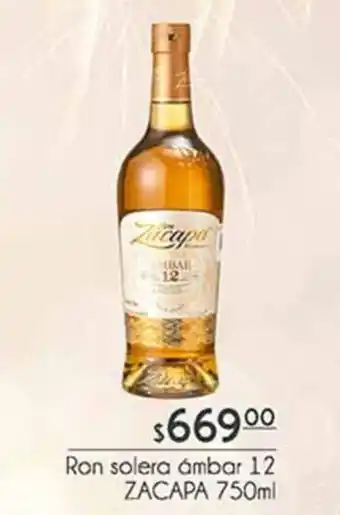 Ron Solera Ámbar 12 Zacapa 750ml
