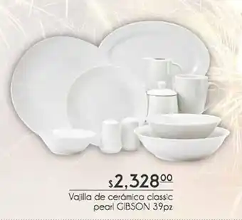 Sears Vajilla de Cerámica Classic Pearl Gibson 39pz oferta