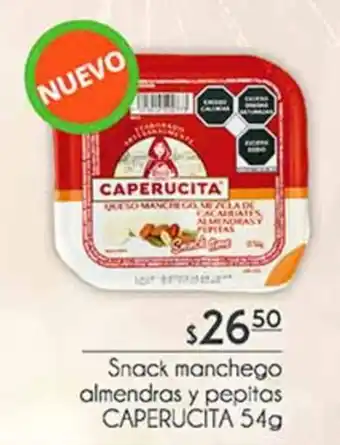 Snack Manchego Almendras y Pepitas Caperucita 54g