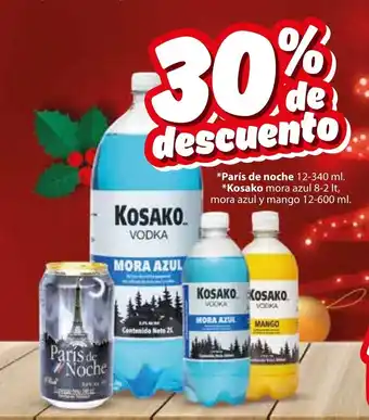Zorro Paris de Noche 12-340ml / Kosako Mora Azul 8-2lt, Mora Azul y Mango 12-600ml oferta