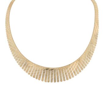 Nacional Monte de Piedad Gargantilla eslabón planchado en oro amarillo 14 kilates. oferta