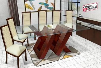 Muebles Troncoso Antecomedor eliana nogal - silla marruecos marfil oferta