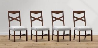 Muebles Dico Paquete 4 sillas capitonada mika nogal oferta