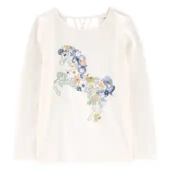Playera manga larga para niña carters crema 3o051410
