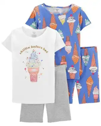 Carter's Set de 4 piezas de pijama de 100% algodón de ajuste perfecto con helados carter's oferta